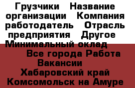 Грузчики › Название организации ­ Компания-работодатель › Отрасль предприятия ­ Другое › Минимальный оклад ­ 18 000 - Все города Работа » Вакансии   . Хабаровский край,Комсомольск-на-Амуре г.